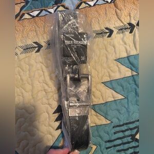 True Religion Black Belt with Silver Buckle